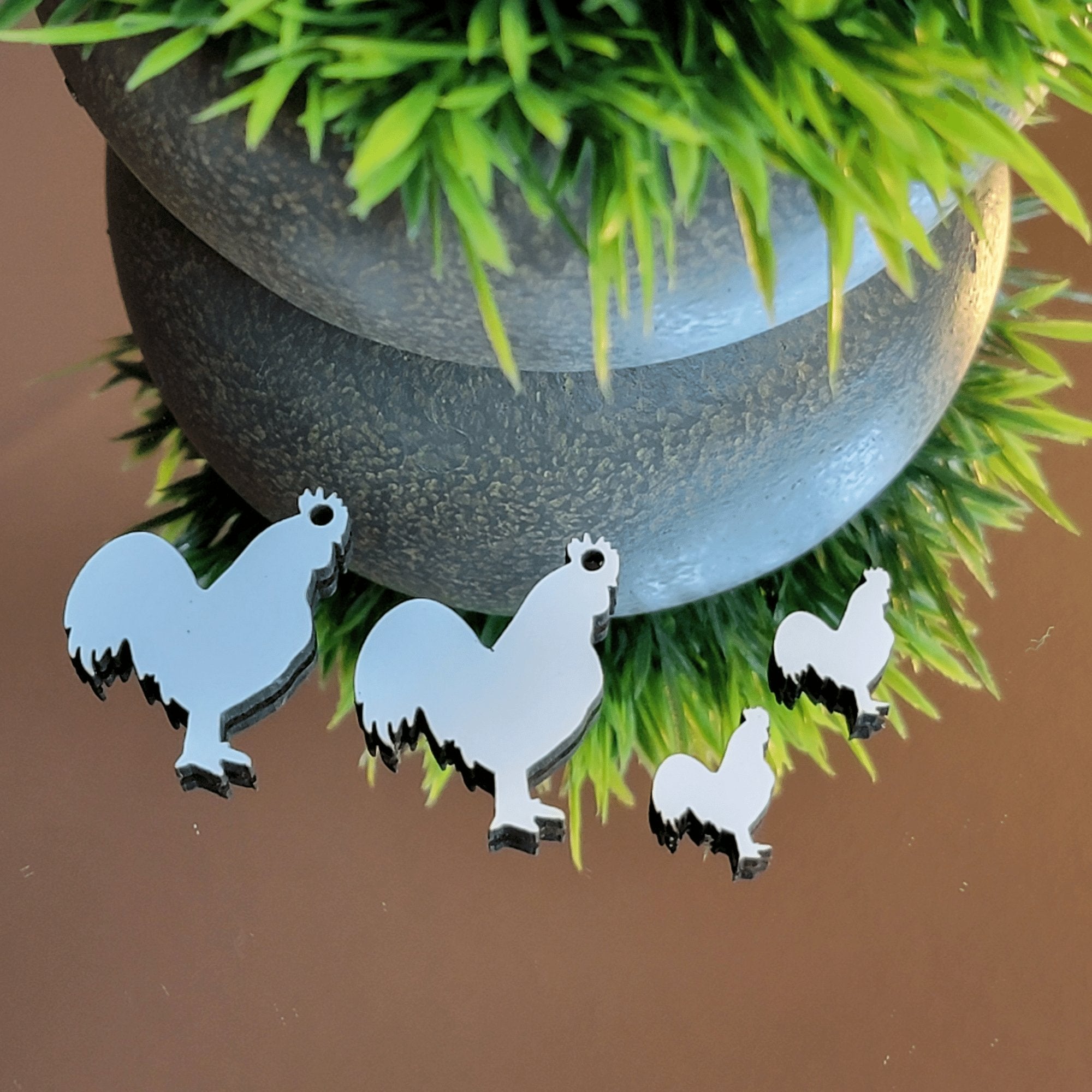 Rooster Sublimation Earring Blanks ~ Multiple Sizes - Designodeal