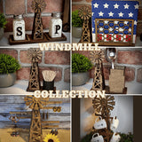 Rustic Farmhouse Windmill Jewelry Display Stand - Designodeal