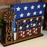 Rustic Farmhouse Windmill Napkin Holder - Designodeal