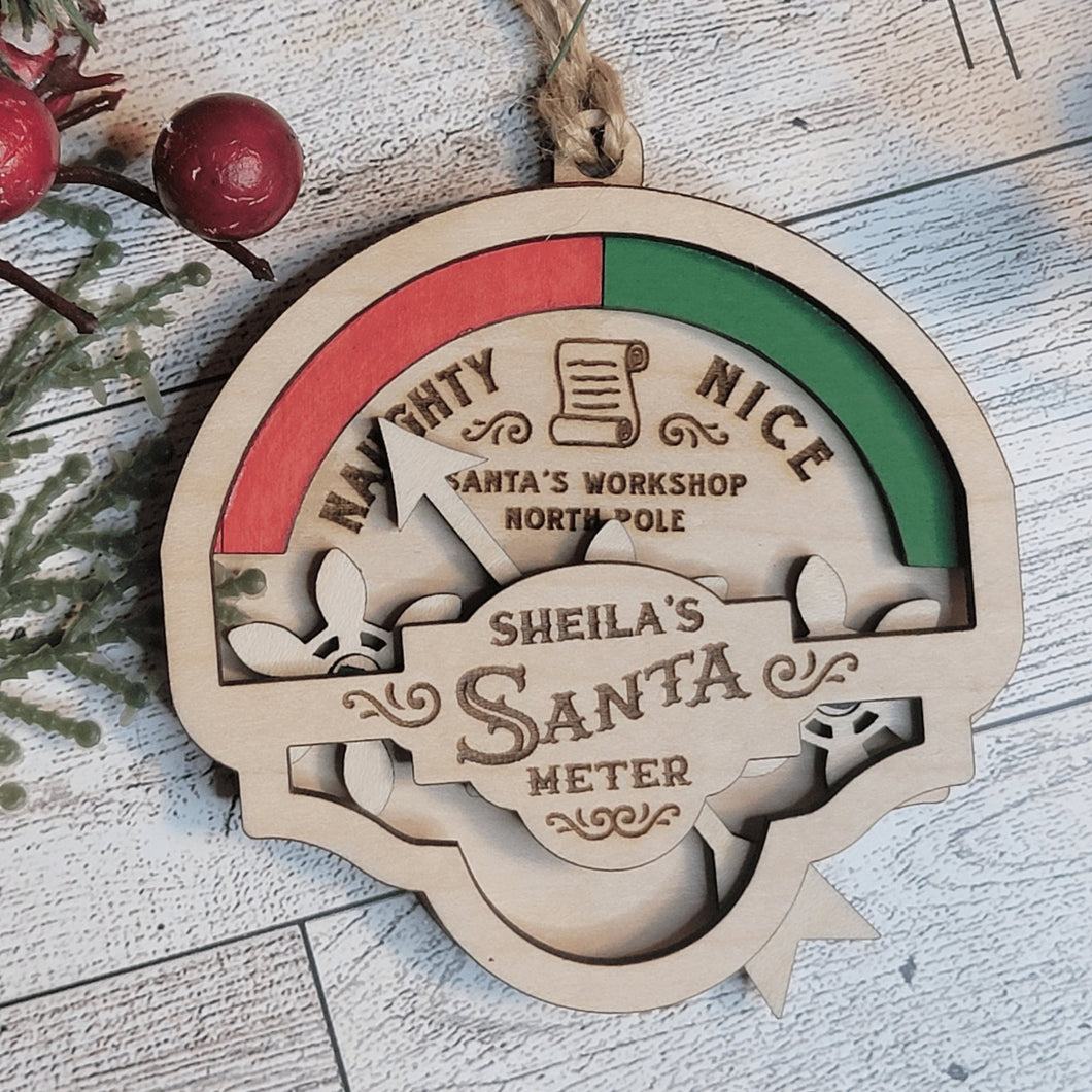 Santa Claus Naughty Nice Meter Christmas Ornament - Designodeal