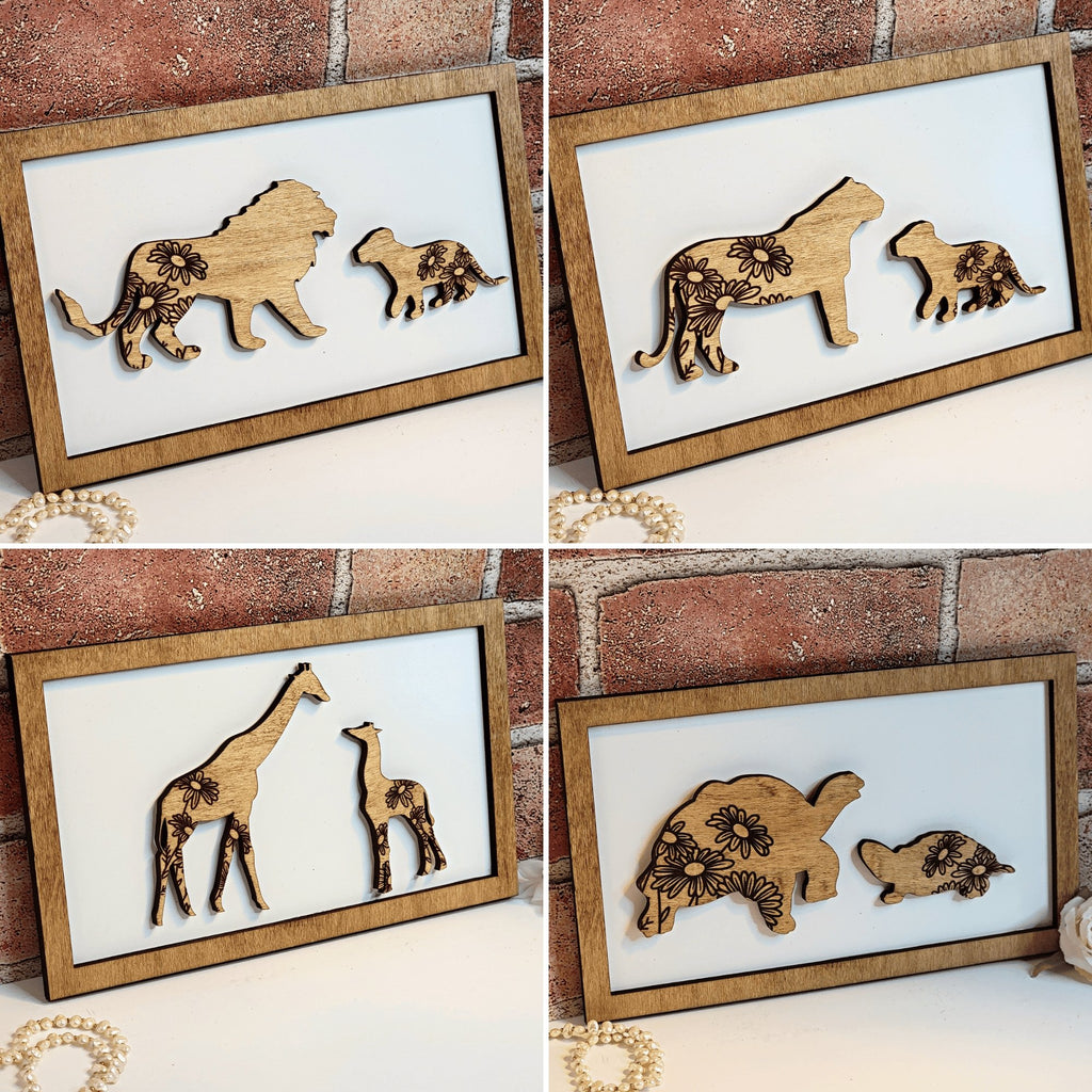 Sheep Mommy & Me Animal Sign - Designodeal