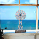 Silver Farmhouse Windmill Decor Stand - Designodeal