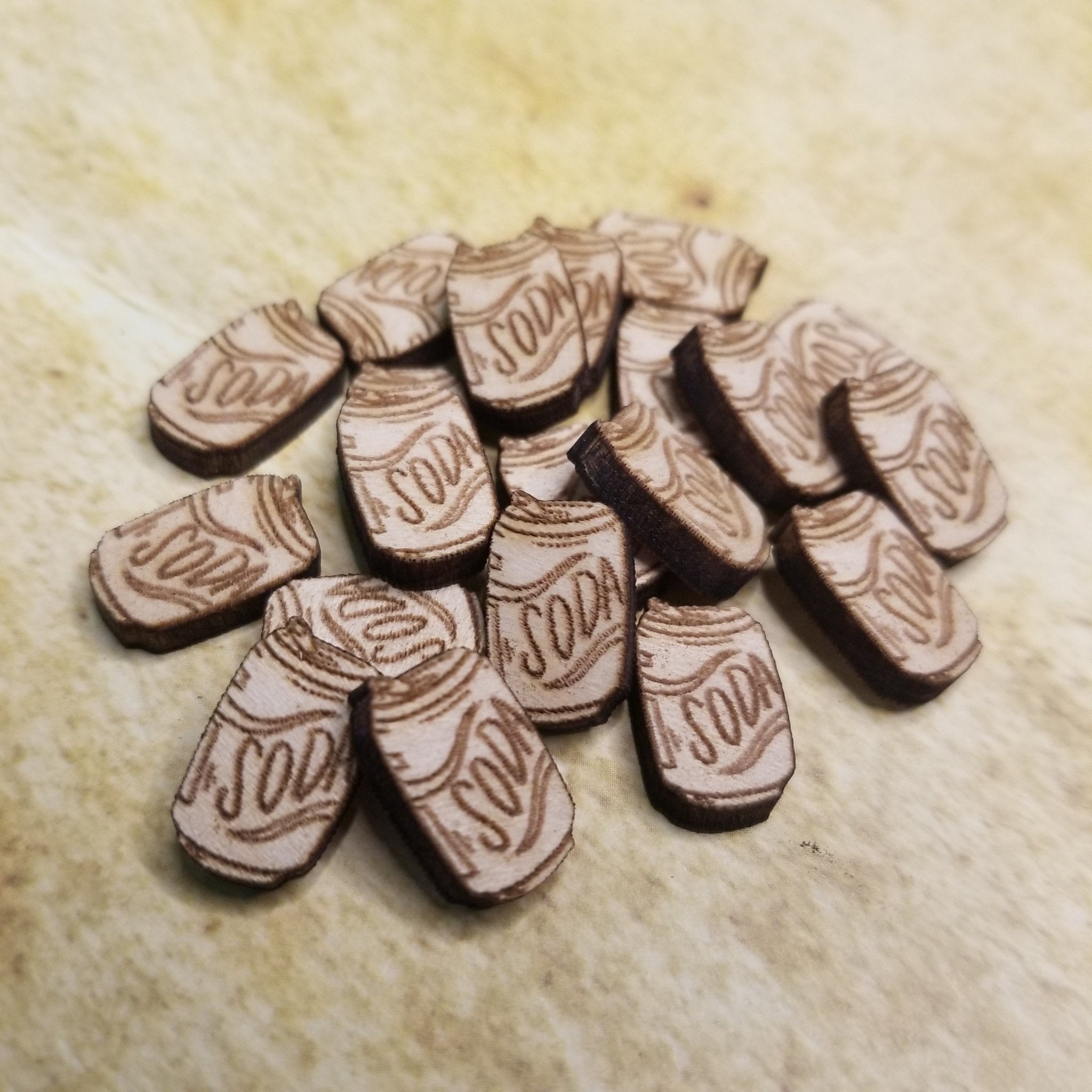 Soda Can Wood Stud Earring Blanks and Wood Confetti - Designodeal