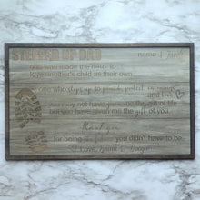 Load image into Gallery viewer, Stepped Up Dad Father&#39;s Day Sign ~ Step Dad / Bonus Dad Gift - Designodeal
