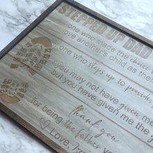 Load image into Gallery viewer, Stepped Up Dad Sign SVG Digital Download Laser Files - Designodeal
