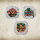 Summer Beach Frayed Sublimation Hat Patches - Designodeal