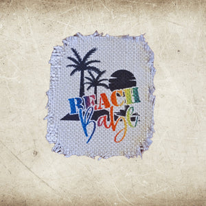 Summer & Beach Frayed Sublimation Hat Patches - Designodeal