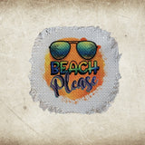 Summer Beach Frayed Sublimation Hat Patches - Designodeal