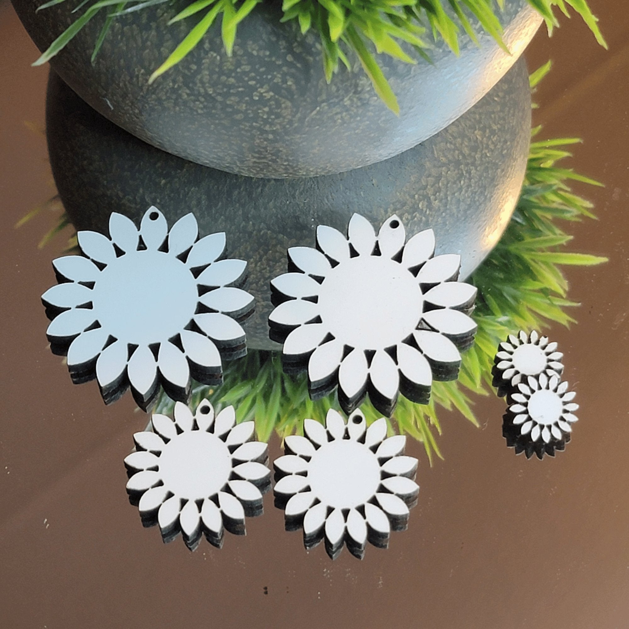 Sunflower Sublimation Earring Blanks ~ Multiple Sizes - Designodeal