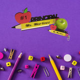 SVG BUNDLE School Teacher Counselor Principal Bus Driver Appreciation Gift Digital Download Files ~ Pencil Bus Apple Sign and Keychain - Designodeal