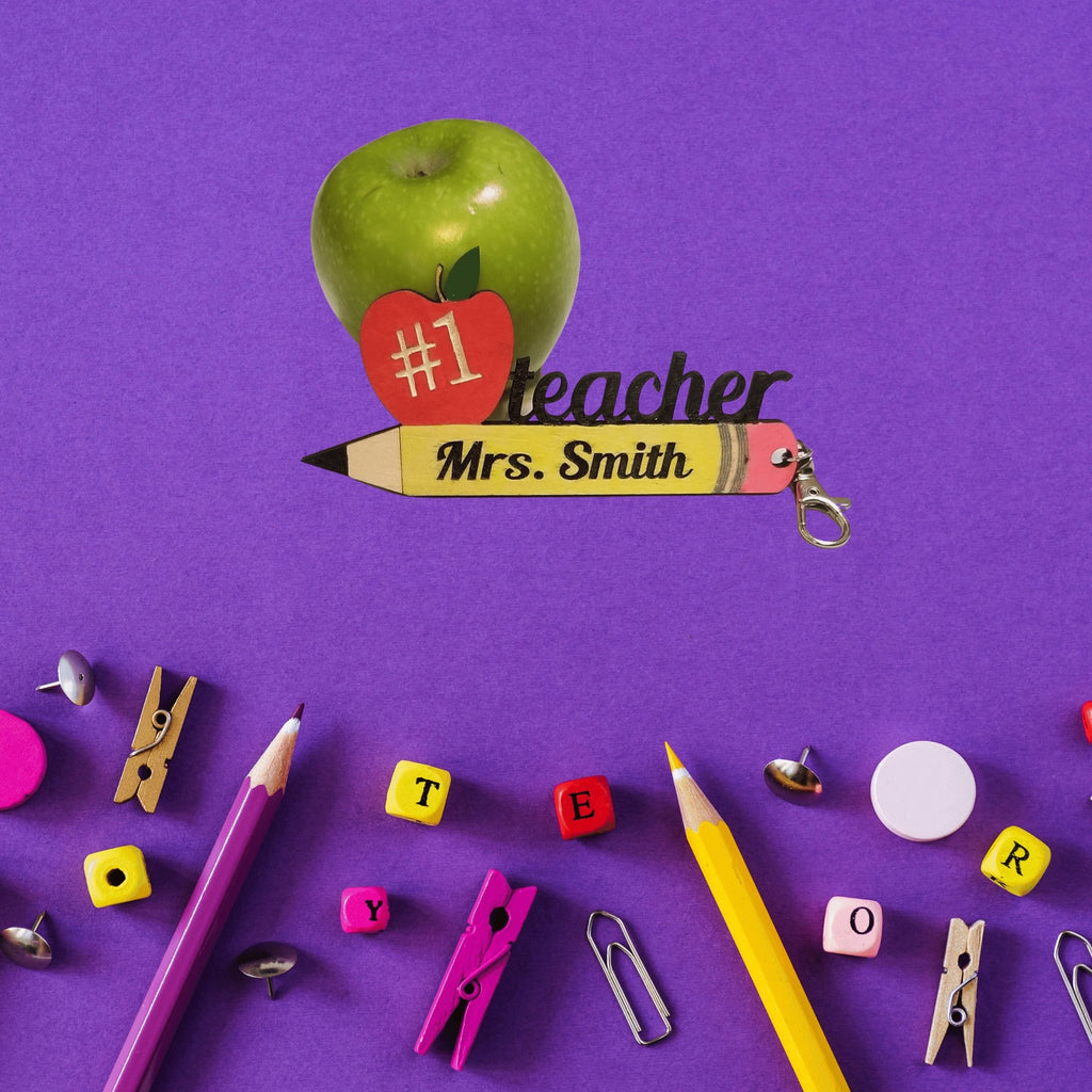SVG BUNDLE School Teacher Counselor Principal Bus Driver Appreciation Gift Digital Download Files ~ Pencil Bus Apple Sign and Keychain - Designodeal