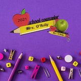 SVG BUNDLE School Teacher Counselor Principal Bus Driver Appreciation Gift Digital Download Files ~ Pencil Bus Apple Sign and Keychain - Designodeal
