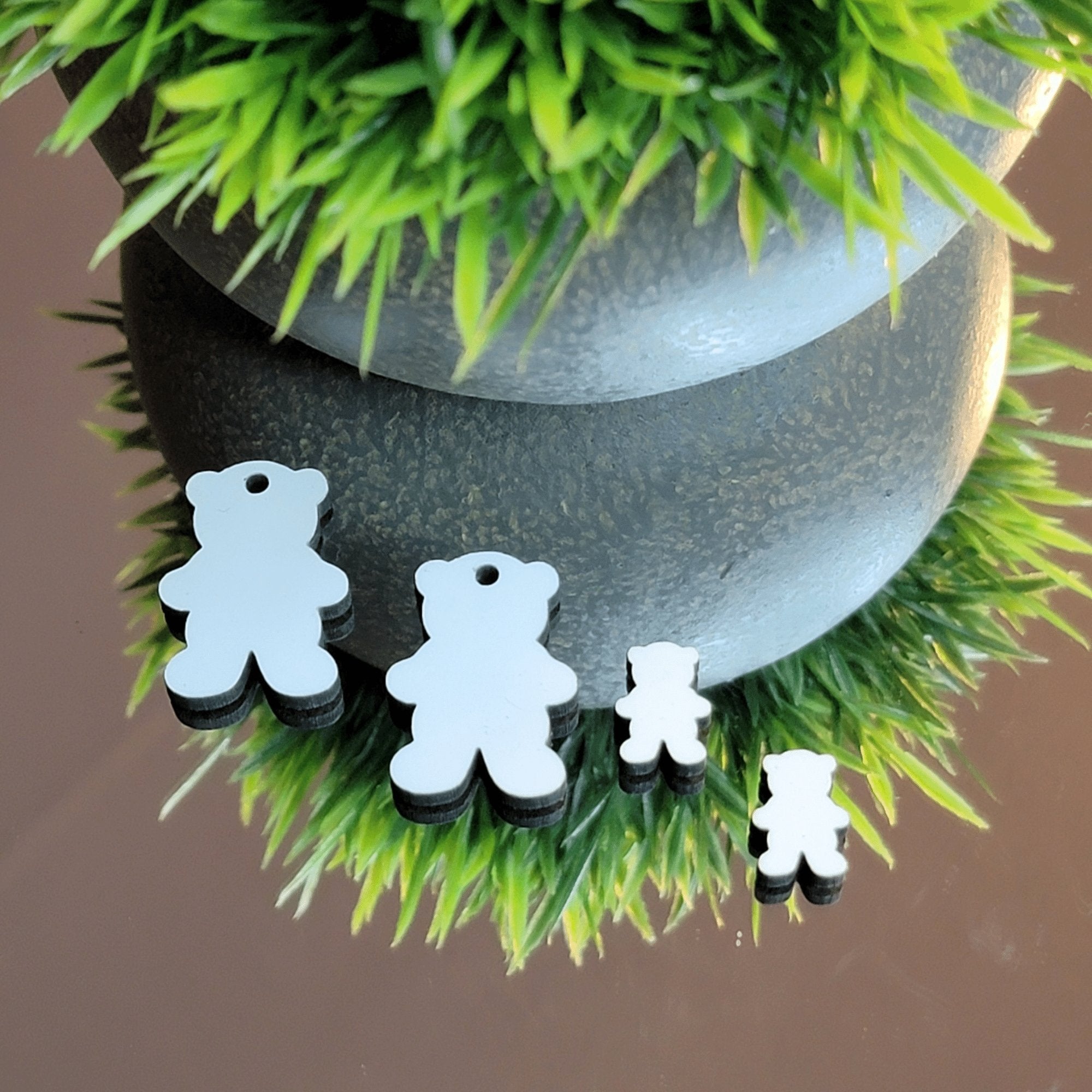 Teddy Bear Standing Sublimation Earring Blanks ~ Multiple Sizes - Designodeal