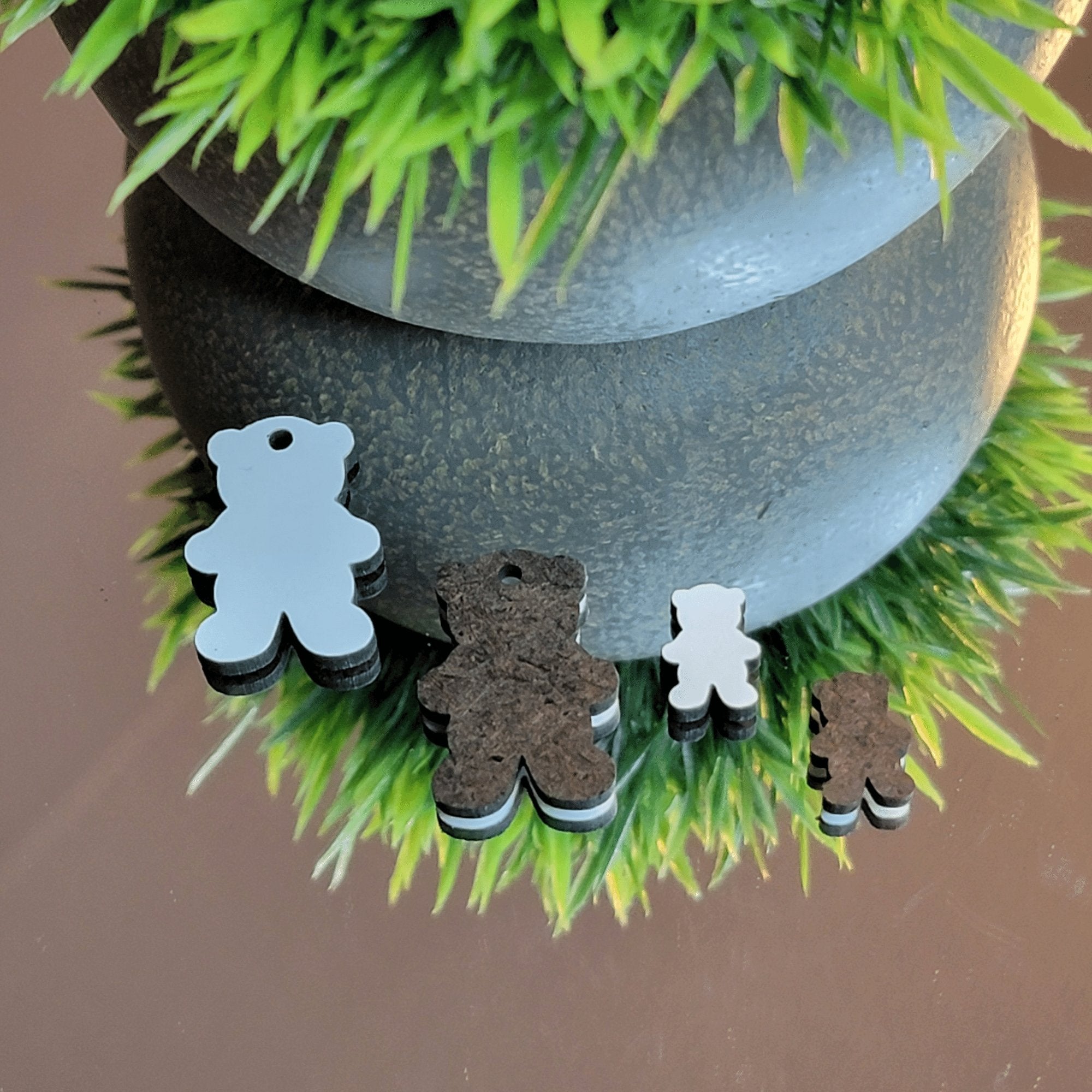 Teddy Bear Standing Sublimation Earring Blanks ~ Multiple Sizes - Designodeal