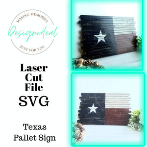 Texas Flag Pallet Wood Farmhouse Sign SVG Digital Download Files - Designodeal