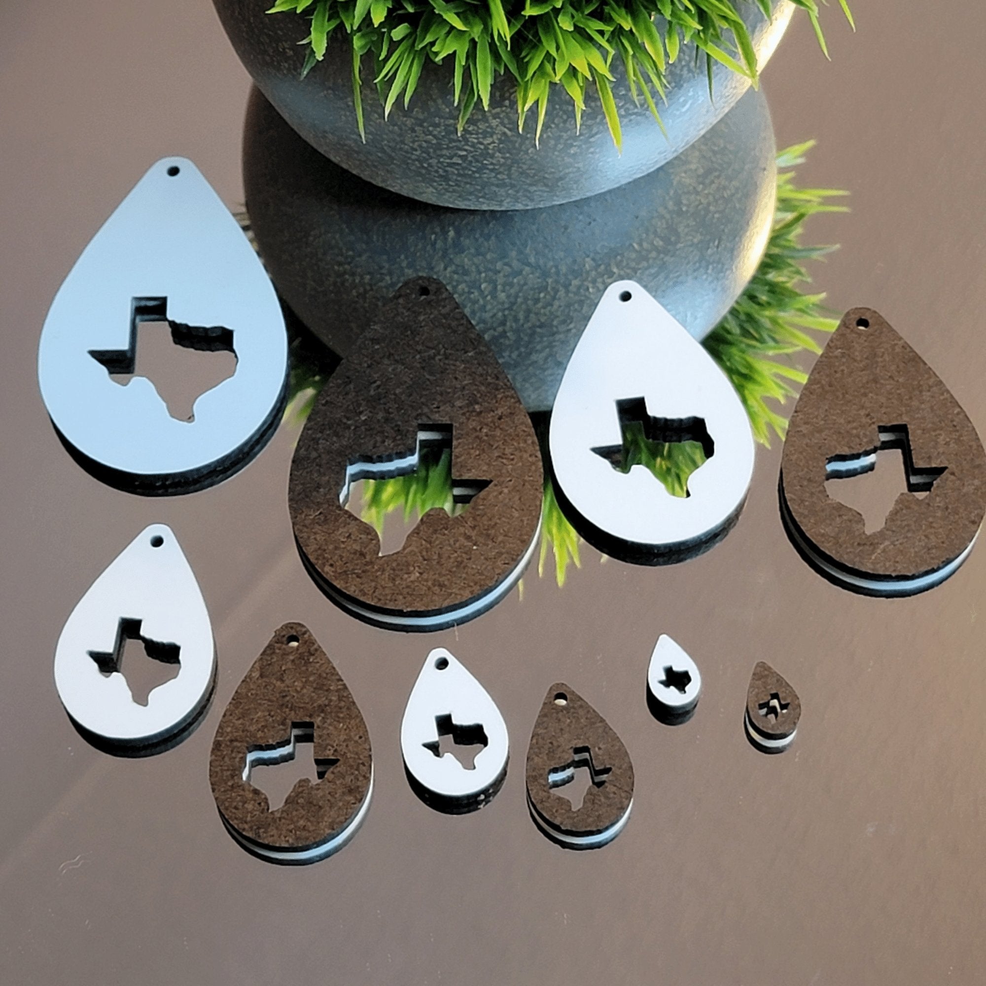 Texas Teardrop Sublimation Earring Blanks ~ Multiple Sizes - Designodeal