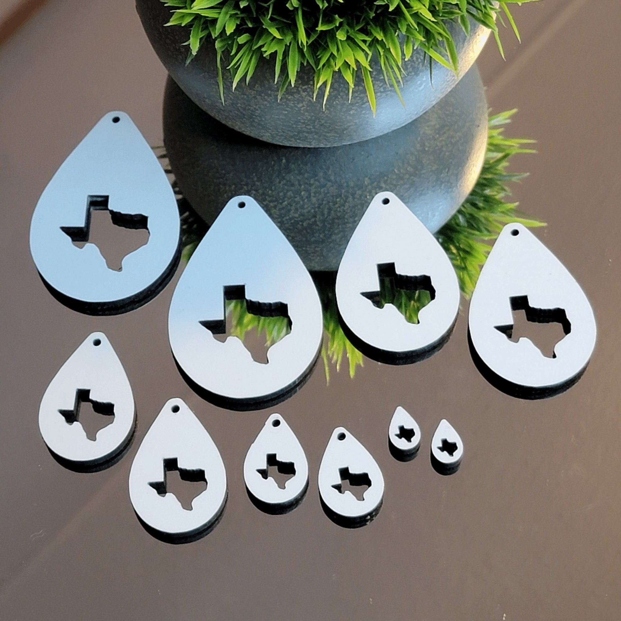 Texas Teardrop Sublimation Earring Blanks ~ Multiple Sizes - Designodeal