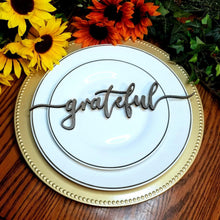 Load image into Gallery viewer, Thanksgiving Plate Words 4 Piece Set ~ Holiday Table Decor Place Settings - Designodeal
