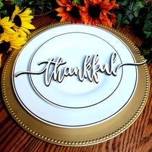 Load image into Gallery viewer, Thanksgiving Plate Words 4 Piece Set ~ Holiday Table Decor Place Settings - Designodeal
