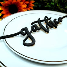 Load image into Gallery viewer, Thanksgiving Plate Words 4 Piece Set ~ Holiday Table Decor Place Settings - Designodeal
