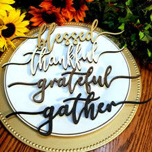 Load image into Gallery viewer, Thanksgiving Plate Words 4 Piece Set ~ Holiday Table Decor Place Settings - Designodeal
