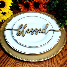 Load image into Gallery viewer, Thanksgiving Plate Words 4 Piece Set ~ Holiday Table Decor Place Settings - Designodeal
