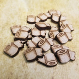 Toilet Paper Wood Stud Earring Blanks and Wood Confetti - Designodeal