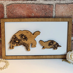 Turtle Mommy & Me Sign - Daddy & Me Animal Sign - Designodeal