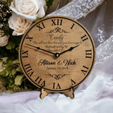 Wedding Day Gift for Step Parent Adoptive Parent or Mentor of the Bride & Groom - Wedding Clock - Designodeal