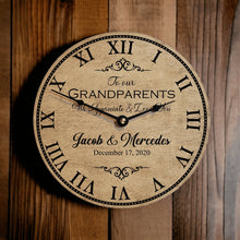 Load image into Gallery viewer, Wedding Day Gift to Grandparents of the Bride and Groom - Wedding Clock - Designodeal

