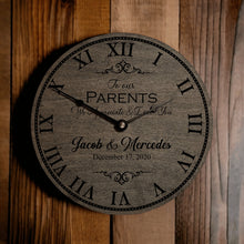 Load image into Gallery viewer, Wedding Day Gift to Parents of the Groom and Bride - Wedding Clock - Designodeal

