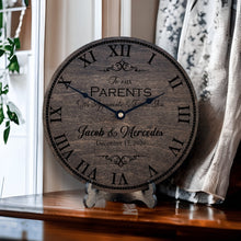 Load image into Gallery viewer, Wedding Day Gift to Parents of the Groom and Bride - Wedding Clock - Designodeal
