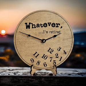 Whatever I'm Retired Falling Numbers Retirement Clock - Designodeal