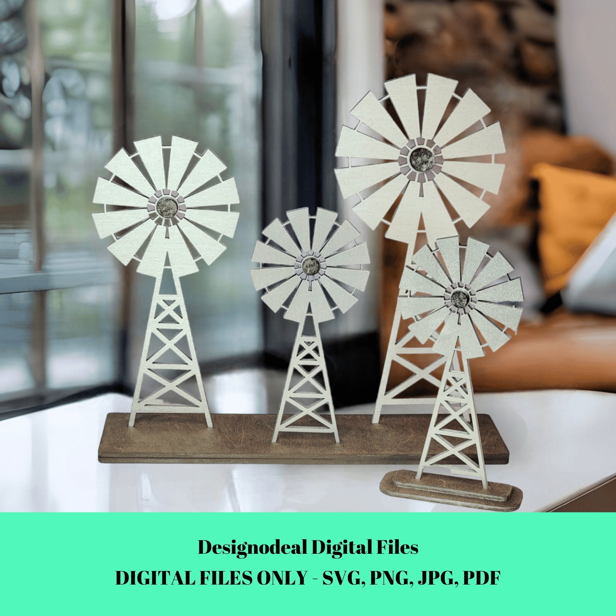 Windmill Stand SVG Digital Download Laser Files - Designodeal