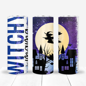 Witchy Mama Halloween Sublimation Tumbler Straight Skinny - Designodeal